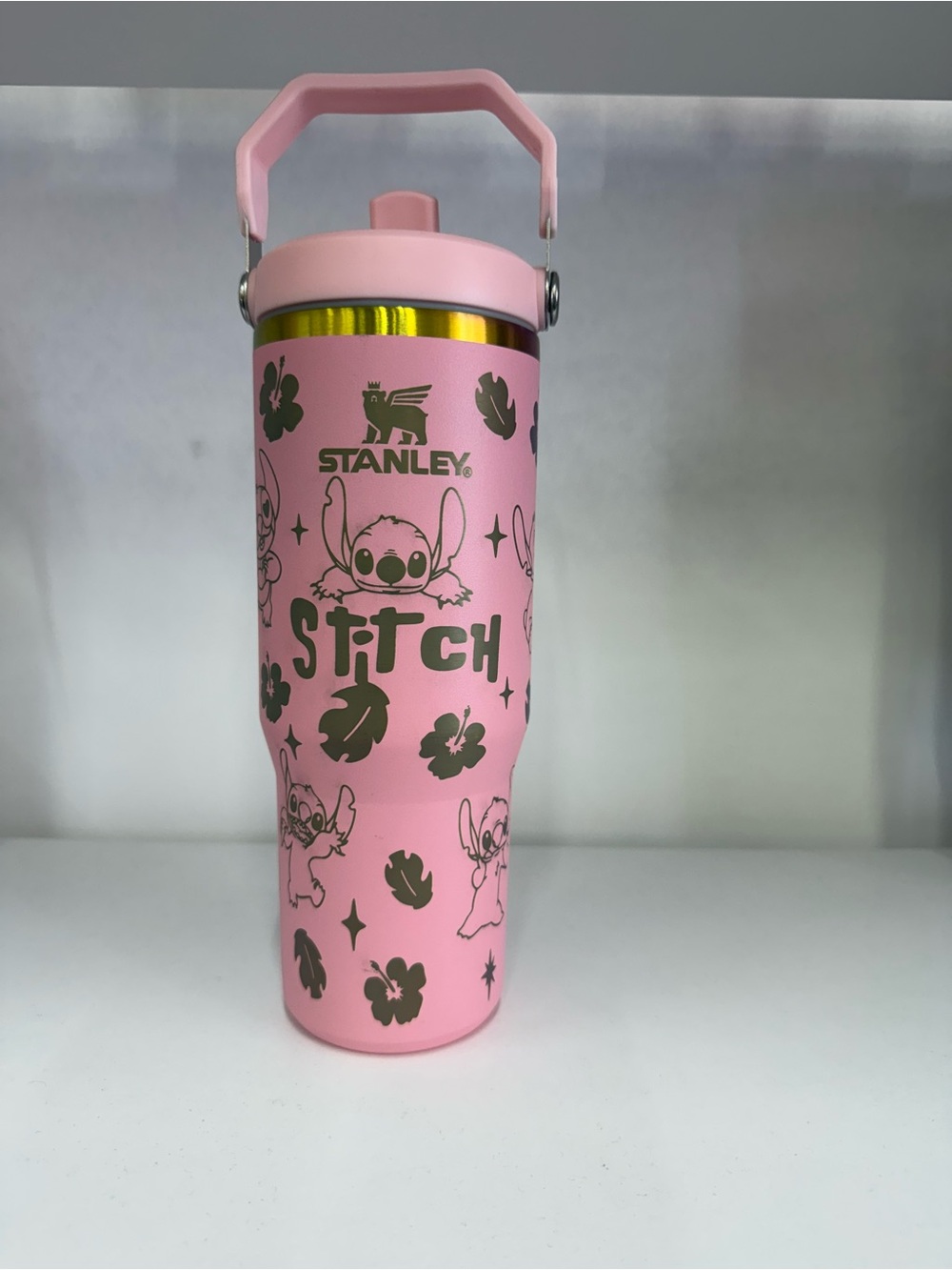 Stanley x Stitch Pink Travel Tumbler 30oz